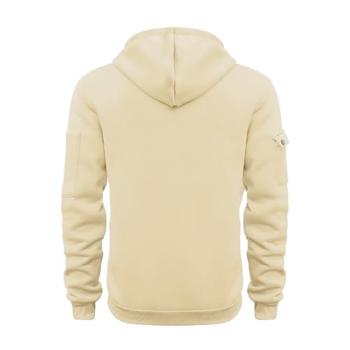 Quarter Zip Hoodie Men Tactical Mens Hoodies Pullover Workout Zipper Hoodie Fall Winter Fashion Hooded Sweatshirt Pockets2