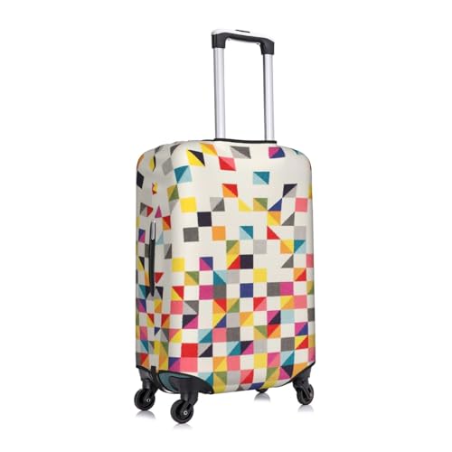 Triangle Geometric Print Luggage Suitcase Cover Protector Luggage Washable Covers With Concealed Zipper3