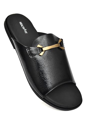 Image of HEALTH FIT Extra Soft Comfortable Traditional Ethnic Chappal /Slippers Wedding & Festive Sliders for Gents /Boys Lightweight flexible TPR sole & Easy-to-wear slip-on design cushioned for Men HF7017