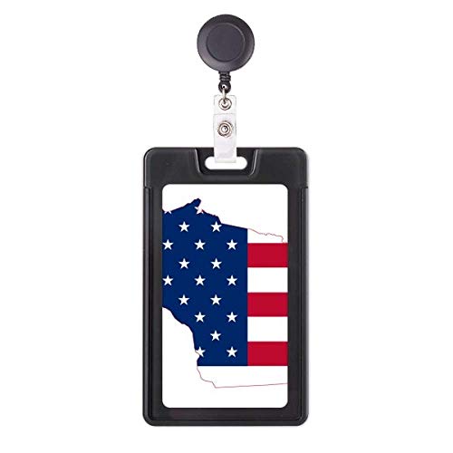 Wisconsin Étui rétractable carte Amérique pour pass et badge de bureau