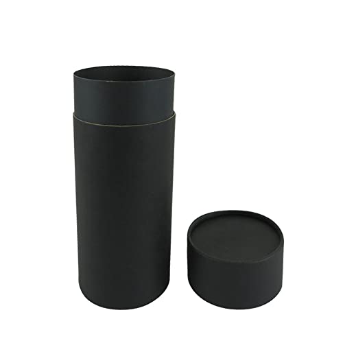 Image of WENPACK Paperboard Tube With Lid Round Cardboard Box Container (3.22 inch D*6.62 inch H, black)