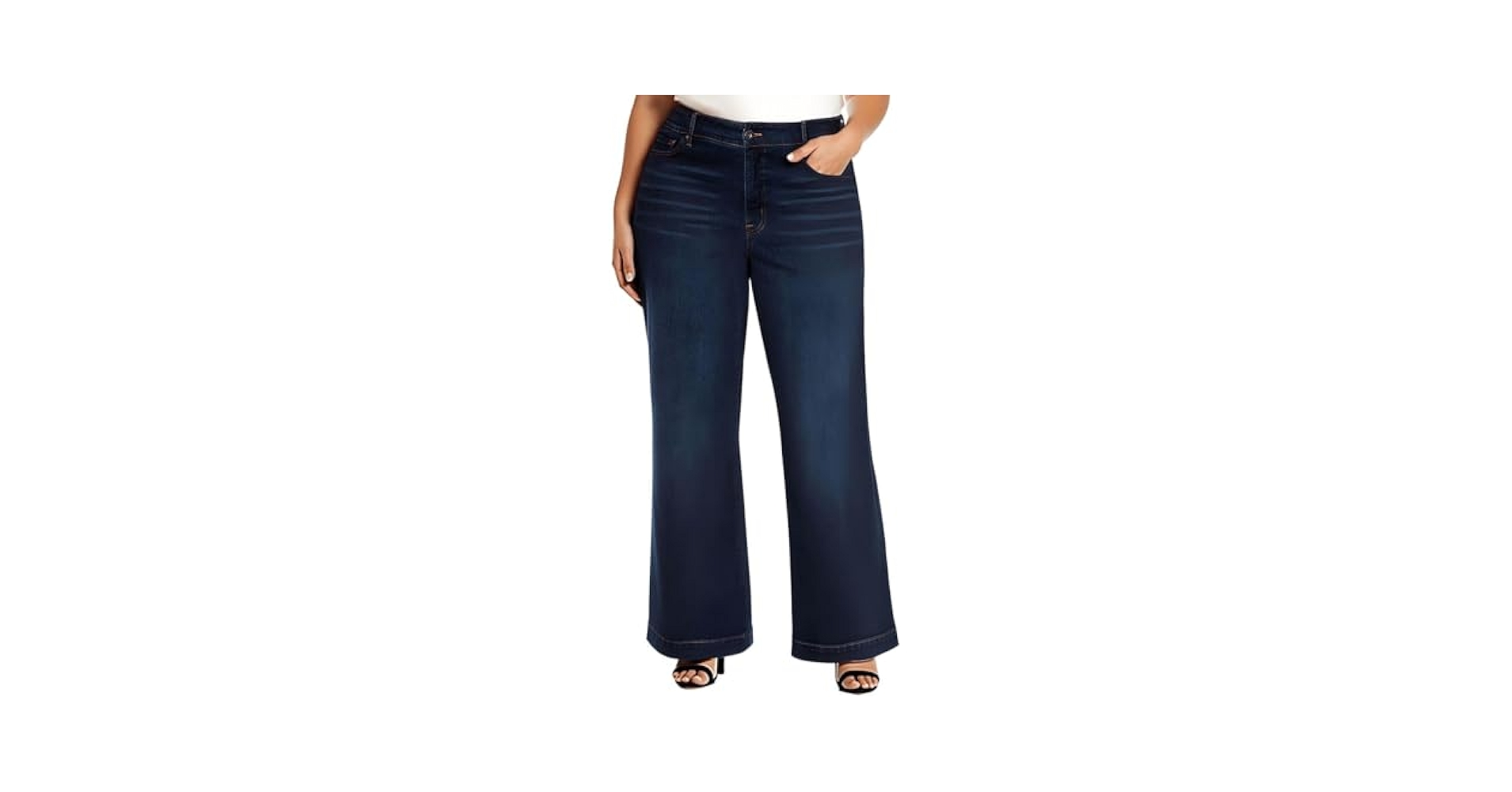 ★LUV IS TRUE☆BASIC ILOVEU WIDE PANTS Jessica Simpson Women's Size True Love Trouser Wide Leg Jean