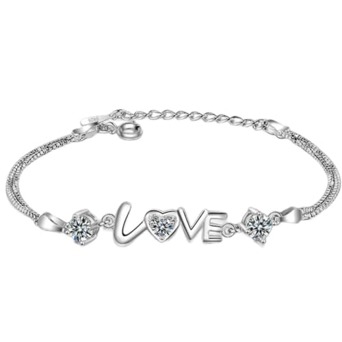 Bracelet double chaîne à breloque cœur pour sublimer vos tenues