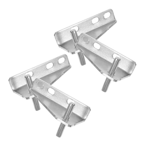 Operitacx 4 piezas Bisagra para Puerta de Frigorífico y Congelador de Acero Inoxidable con Eje Tapa de Goma Fácil Instalación y Reducción de Ruido para Accesorios de Nevera y Congeladores