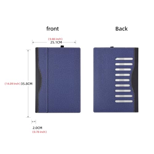 Funda para Laptop Lenovo ThinkBook 16 G6 PU Cuero Azul miniatura 3
