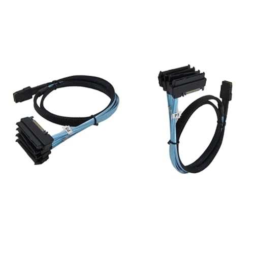 Cable Internal M1ni S-AS 36 Pin SFF-8087 a 4 conectores SATA SFF-8482 0.5M miniatura 6