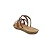 Soda ISABEL ~ Women Fashion Comfortable Slip On Flat Cross bands Toe Ring Fashion Sandals (Cognac Pu, us_footwear_size_system, adult, women, medium, numeric_9)