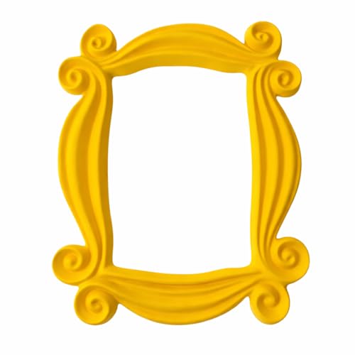 Cadre Jaune pour Judas de Porte | Réplique d’Un Cadre de Porte Iconique | Décoration pour Portes et Murs | Inclut Un adhésif