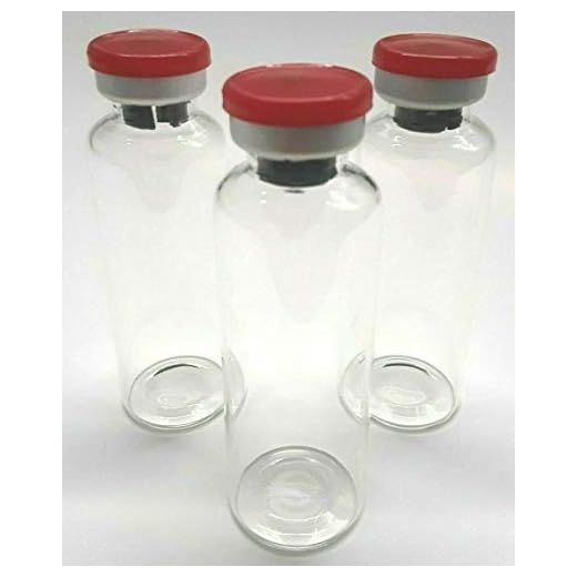 30mL Sterile Clear Glass Serum Vials - 10 Pack - Green