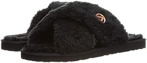 Volcom womens Lived in Lounge Faux Fur Slide Sandal, Black, 6 US | Image 6