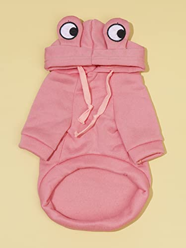 Qwinee Frog Design Dog Hoodie Dog Costume Holiday Halloween Costume Dog Shirt Sweatshirt Dog Clothes For Cat Puppy Small Medium Dogs Pink S #TOP3