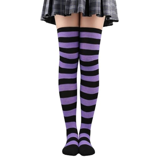 Image of Knee High Socks Women Crazy Socks Striped