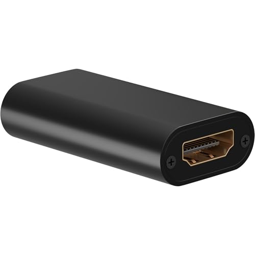 goobay 58491 HDMI Signalverstärker/Repeater 4K @30Hz - zum Verlängern Einer HDMI Verbindung auf bis zu 40m / Flaches Robustes Gehäuse aus Aluminium/Schwarz