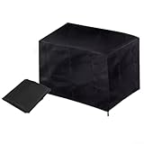 Linnkyfloa Staubschutz für Drucker, wasserdicht, 210D-Oxford-Stoff, Schutz für Heimbüro, Kopiergeräte, 45 x 45 x 30 cm, maschinenwaschbar, Schwarz (Schwarz)
