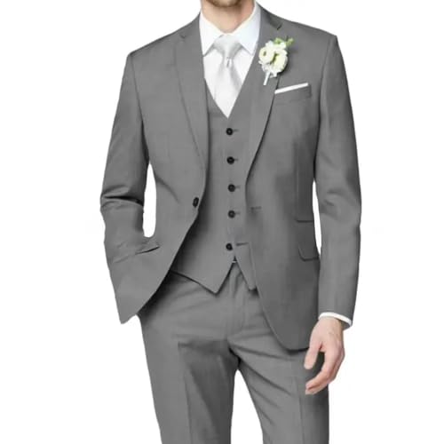 Costume homme mariage chic coupe ajustée avec gilet pour vos fêtes et soirées - 4
