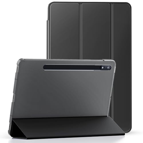 Smart Case For Galaxy Tab S8 (2022) & Tab S7 (2020) - Slim Lightweight Magnetic Cover with Auto Sleep/Wake Function (Black)