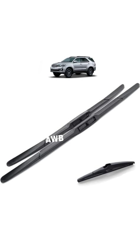 Image of AWB Hybrid Wiper Blades Front & Rear Compatible with Fortuner old 2009-2015 model (pack of 3)