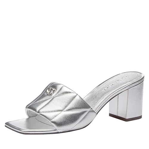 Image of COACH womens Holly Block Heel Sandals With Quilting