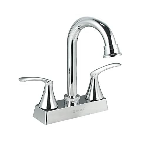 SOLVEX 2 Handle Bathroom Faucet,4 Inch Centerset Bathroom Sink Faucet 3 Hole Bathroom Faucet Chrome,Bathroom Basin Faucet with Deck Mounted Lever Handle,SP-40102 Cover