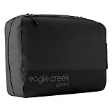 Eagle Creek Pack-It Reveal Clean/Dirty Cube M - Water-Resistant Dual Compartment Packing Cube With Internal Divider for Clean & Dirty Clothes - Travel Essentials - Black