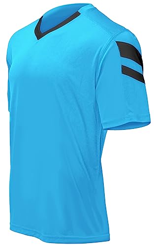 Epic Adult Munich V-Neck Blue/Black Soccer Jersey L