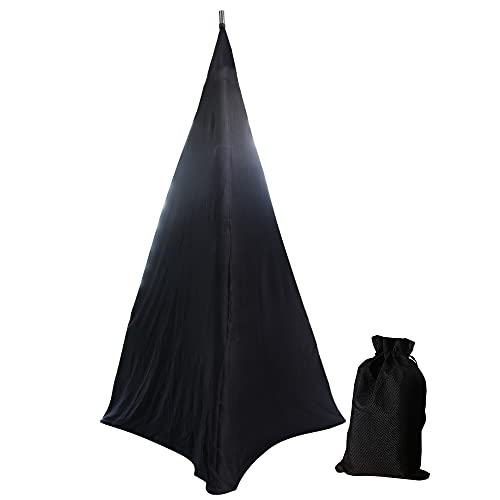 BOSKING Cubierta de soporte para altavoz, de elastano elástico de 3 lados, soporte para trípode para altavoz/iluminación (negro, 1) Cover