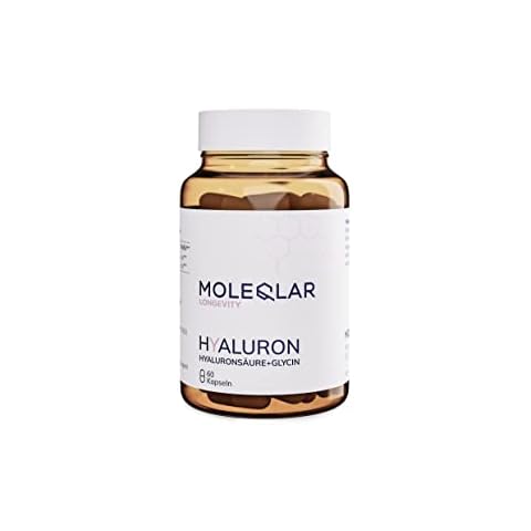 MoleQlar® ⎮Hyaluron 60 Kapseln⎮Hyaluron und Glycin⎮⎮hochmolekulare, vegane Hyaluronsäure mit L-Glycin ⎮vegan und glutenfrei⎮Hyaluronan capsules Cover