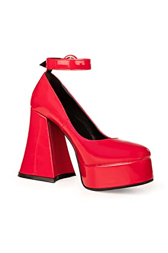LAMODA Build Me Up, Scarpe da Corsa Donna, Brevetto Rosso, 38 EU