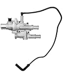 Upgraded Aluminum Engine Coolant Thermostat Housing Assembly with Heater Inlet Pipe Compatible with 1.8L 1.6L Chevy Cruze 2011-2016 Sonic 2012-2018 Trax 2013-2018 Replace 55577284 25199824 25192904