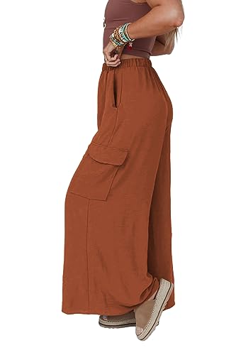 SySea Women's Wide Leg Palazzo Pants Casual Elastic High Waist Flowy Loose Pants with Pockets2