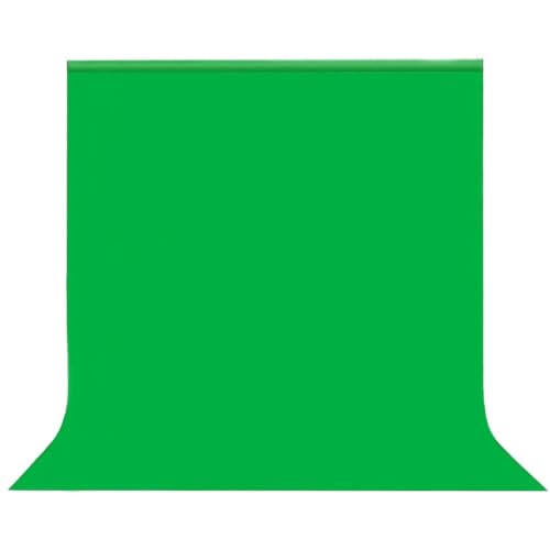 Green Screen Fotohintergrund 3x3 m, Bonvvie Faltenresistenter Fotografie Hintergrund Grün Chromakey Musselin Hintergrund für Photo Video Studio, Fernsehen, Zoom, YouTube, Online-Meetings