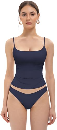 Image of MIRITY Women's Sexy Double Lined Square Neck Tank Top - Y2K Going Out Adjustable Spaghetti Strap Cami