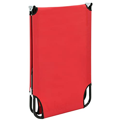 Chaise longue d'extérieur pliable rouge pour optimiser les petits espaces - 8