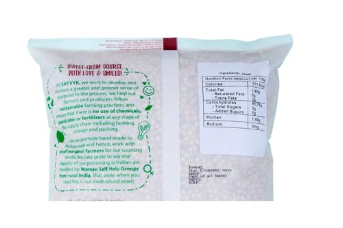 Image of S Siddhagiri's SATVYK THE HEALTH re STORE Jowar (500gm) - Unpolished Sorghum Millet | Desi Jowar | Gluten Free | High Plant Protein & Fiber Rich