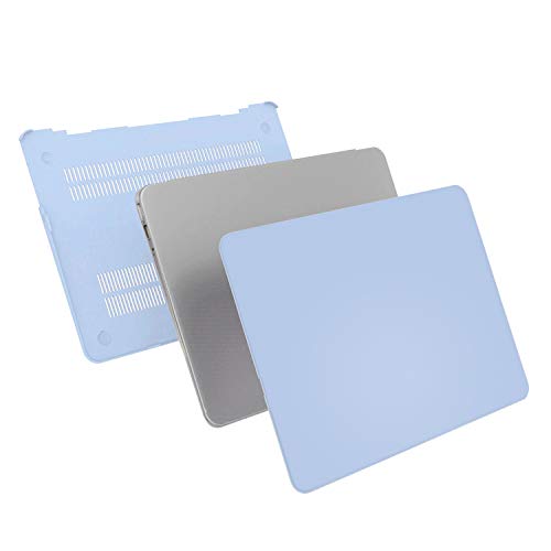 Icasso Compatible With Macbook Air 11 Inch Case Bundle 5 In 1,Ultra Slim Plastic Hard Cover With Sleeve,Screen Protector,Keyboard Cover & Dust Plug For Mac Air 11'' Model A1370/A1465 - Serenity Blue #TOP6