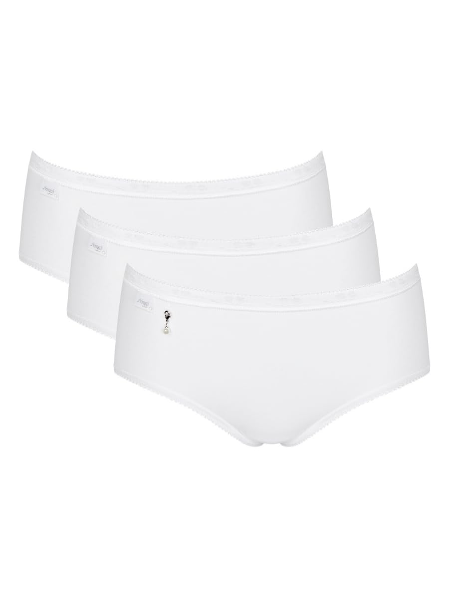Basic+ Pearl Midi 3 Pack Briefs White Pearl White 3XL - 20