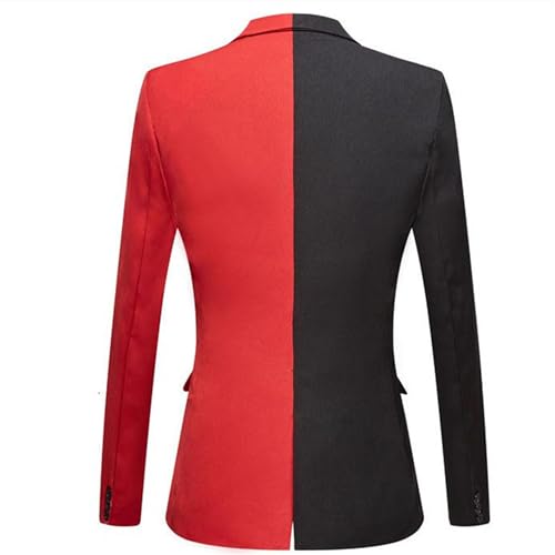Men's Patchwork Blazer Jacket One-Button Wedding Suit Coats Contrast Tuxedo Dinner Suit Jackets2