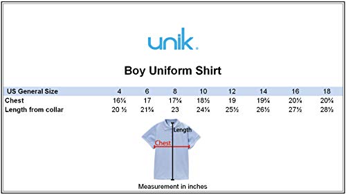 Image of unik Boy's Premium Quality Pique Polo Uniform Shirt Short Sleeve White Sky Blue Navy Hunter Green Burgundy Black Red