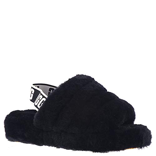 UGG Women's Fluff Yeah Slide Slipper, Black, EU 37 : Amazon