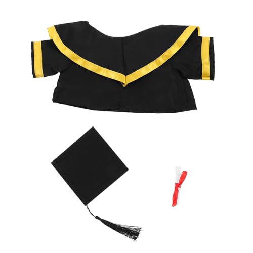 STOBAZA Graduation Bear Plush Outfit Set with Cap Shawl Scroll Stuffed Animals Costume Ideal for Graduation Celebrations Party Supplies