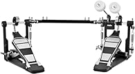 【Adjustable Bass Drum Pedals】You can adjust the spring tension and beater angle of the double pedal, to suit your playing style.2-way beaters can be used together or one on each pedal. 【Single Chain】Our double drum foot pedal is with single chain dri...