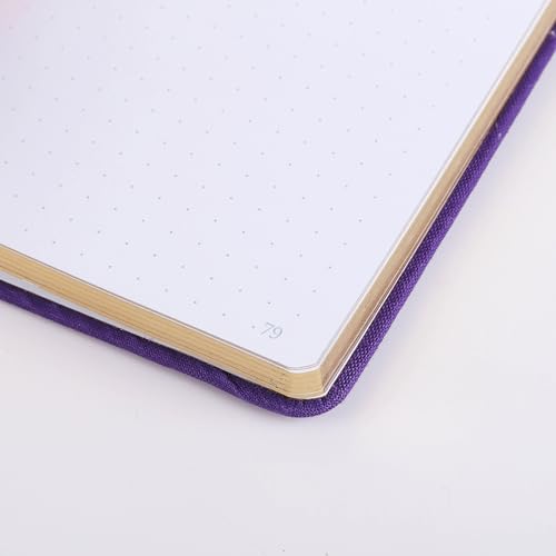 SeQeS Caderno pontilhado com marcadores - Caderno A5 com número de páginas, papel à prova de sangram