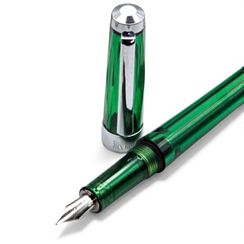 Image of Venti Fountain Pen - Acrylic Luxury Pen,VAC Filler, Schmidt Nib (Fine),Vaccum Filling, Best Pen Gift Set for Men & Women, Professional, Executive, Office, Nice Pens,Return Gift (F013-Green)