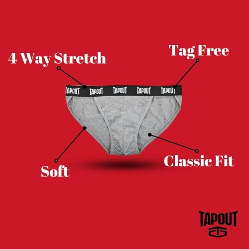 TAPOUT Mens Briefs String Bikini Underwear for Men, Comfortable Cotton, Assorted Colors, No Fly- 6 Pack(S-5X)4
