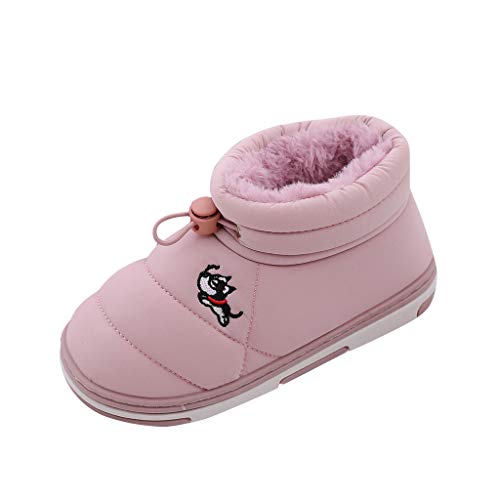 Girls Boys Winter Boots,Children's Waterproof Home Outdoor Snow Boots Down Cloth Warm Cotton Shoes (Infant/Toddler/Little Kid)