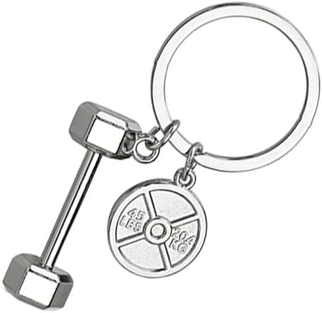 Shaersu Porte-Clés Miniature Haltère En Alliage De Zinc – Fitness, Kettlebell – Doré/Noir – Cadeau Sport