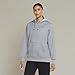 Nike Women's Therma All Time ESS Pullover Hoodie (as1, alpha, m, regular, regular, Standard, Particle Grey/Heather/Black, Medium)