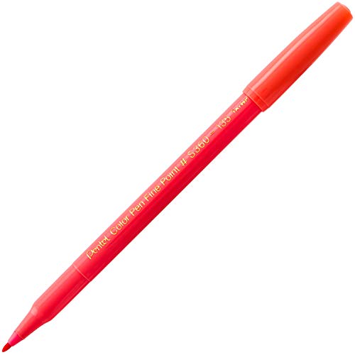 Image of Pentel Arts Color Pen, Coral Pink, Box of 12 (S360-135)