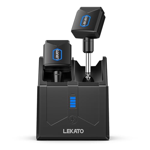 Sistema Inalámbrico para Guitarra LEKATO WS50 de 5,8 GHz con Caja de Carga, Transmisor y Receptor para Guitarra Eléctrica y Bajo miniatura 3