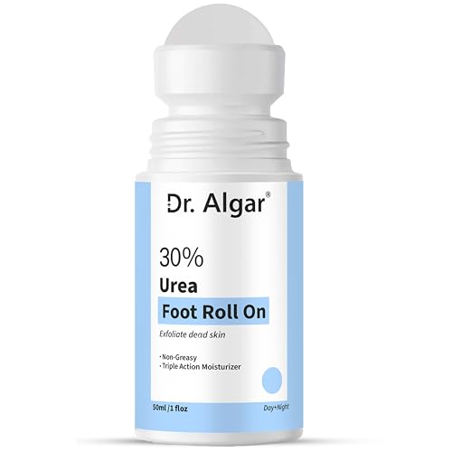 Image of Dr. Algar 30% Urea Foot Roll On for Dry & Cracked Heels | Intensive Moisturizing Foot Care | Softens Rough Skin & Calluses | Fast Absorbing Heel Repair Formula | 50 ML | Pack of 3